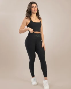 Dam Gavelo Black & Black Swirl Tights