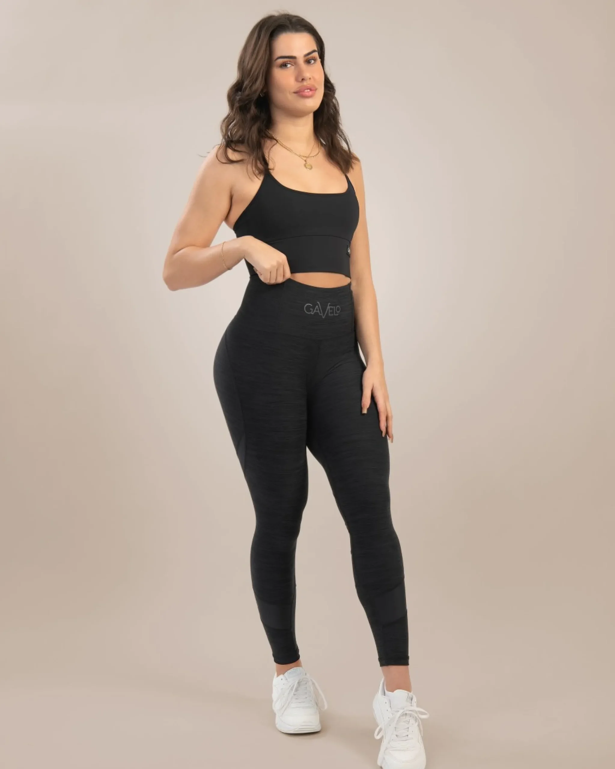 Dam Gavelo Black & Black Swirl Tights