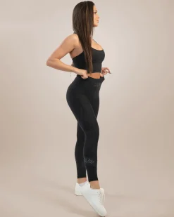 Dam Gavelo Black & Black Swirl Tights
