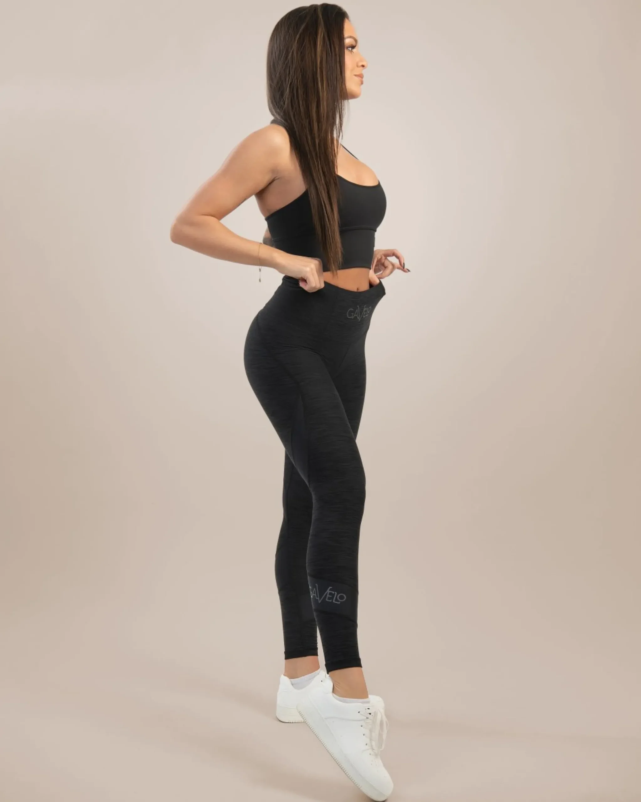 Dam Gavelo Black & Black Swirl Tights