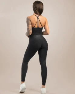 Dam Gavelo Black & Black Swirl Tights