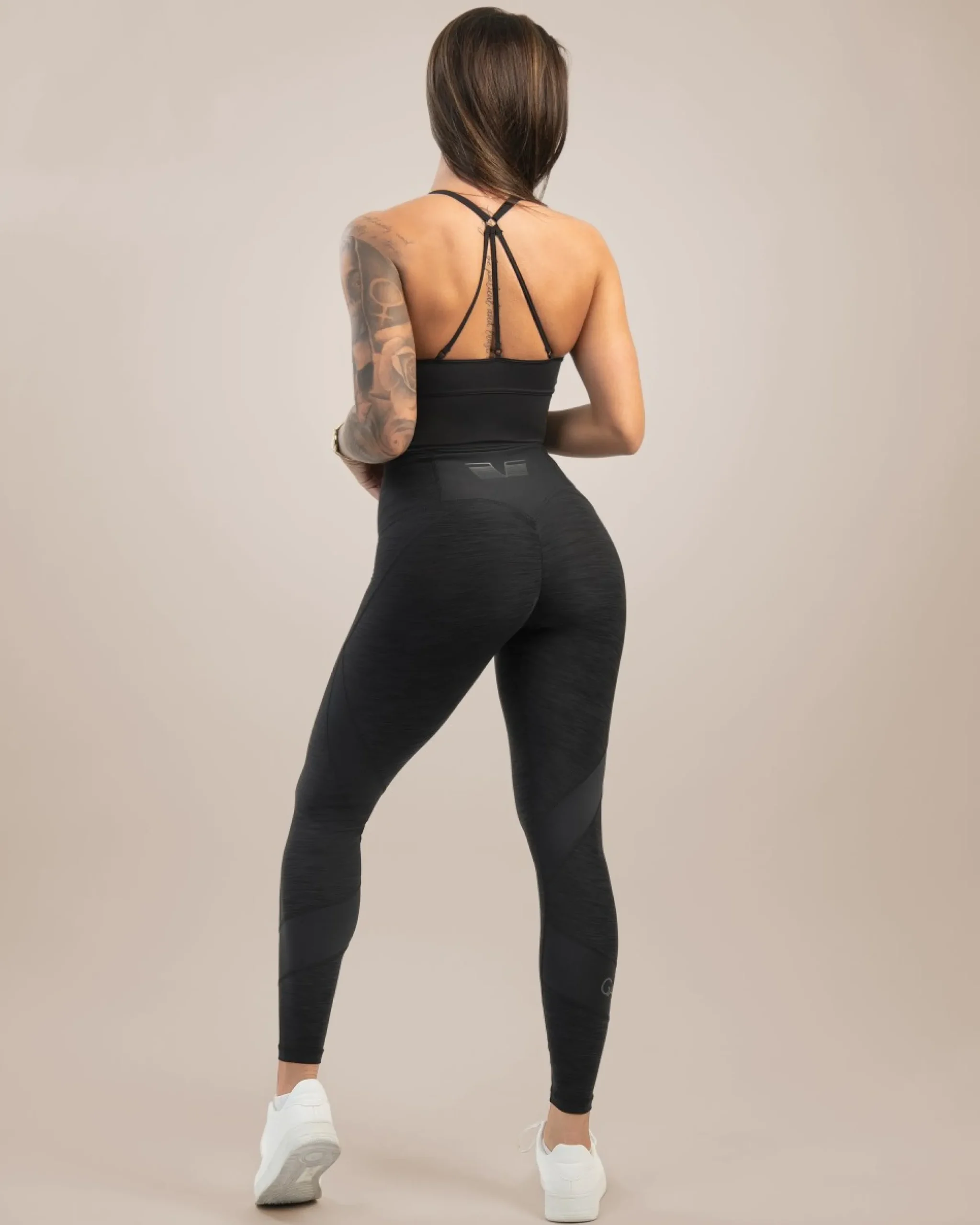 Dam Gavelo Black & Black Swirl Tights