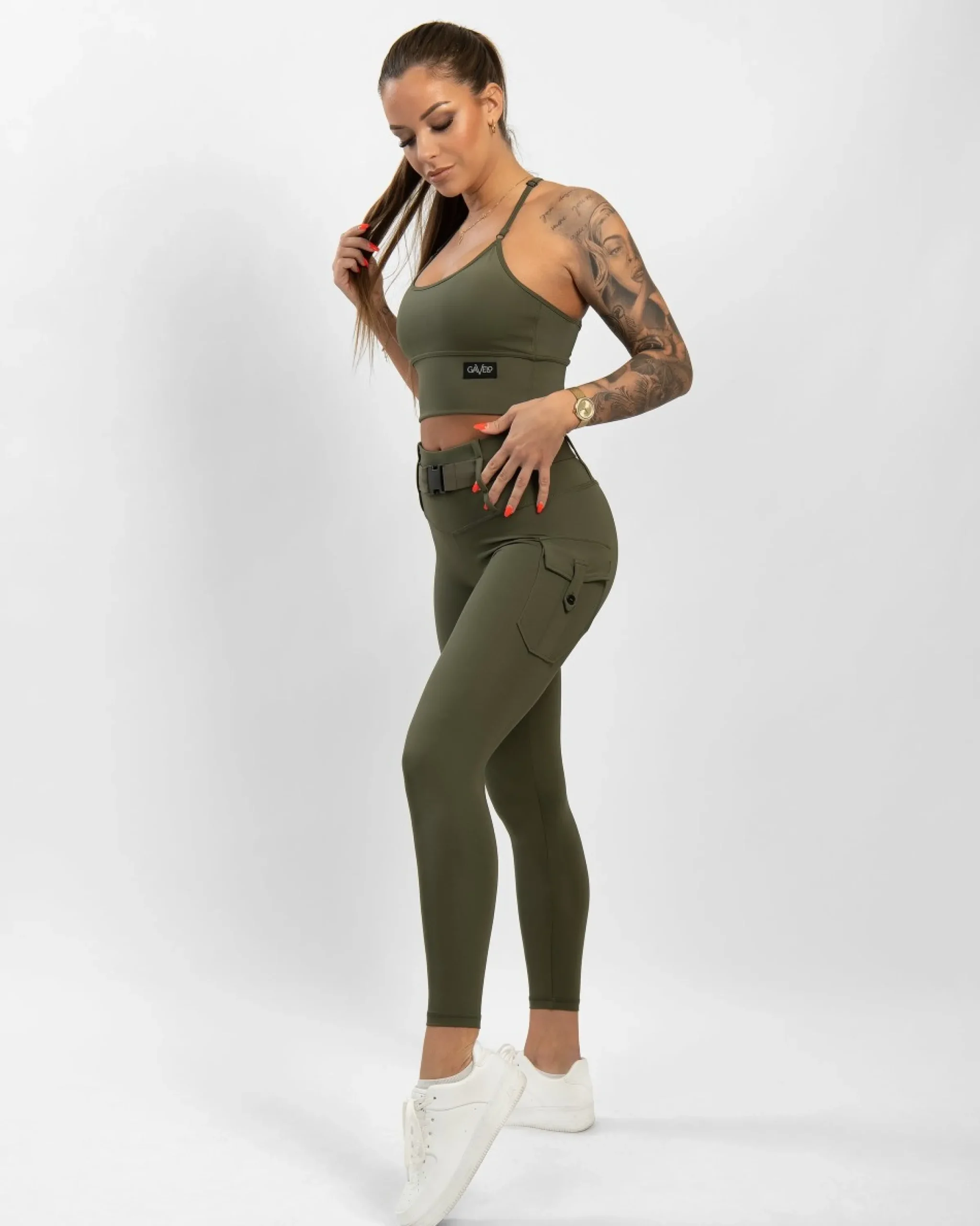 Dam Gavelo Cargo Leggings Military Green