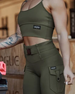 Dam Gavelo Cargo Leggings Military Green