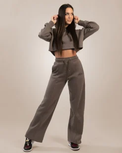 Dam Gavelo Chill Lounge Cropped Hoodie Taupe