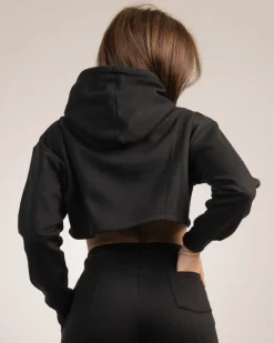 Dam Gavelo Chill Lounge Cropped Hoodie Black