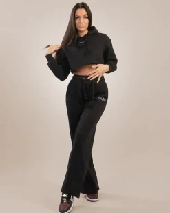Dam Gavelo Chill Lounge Cropped Hoodie Black