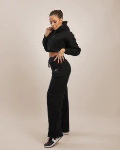 Dam Gavelo Chill Lounge Cropped Hoodie Black