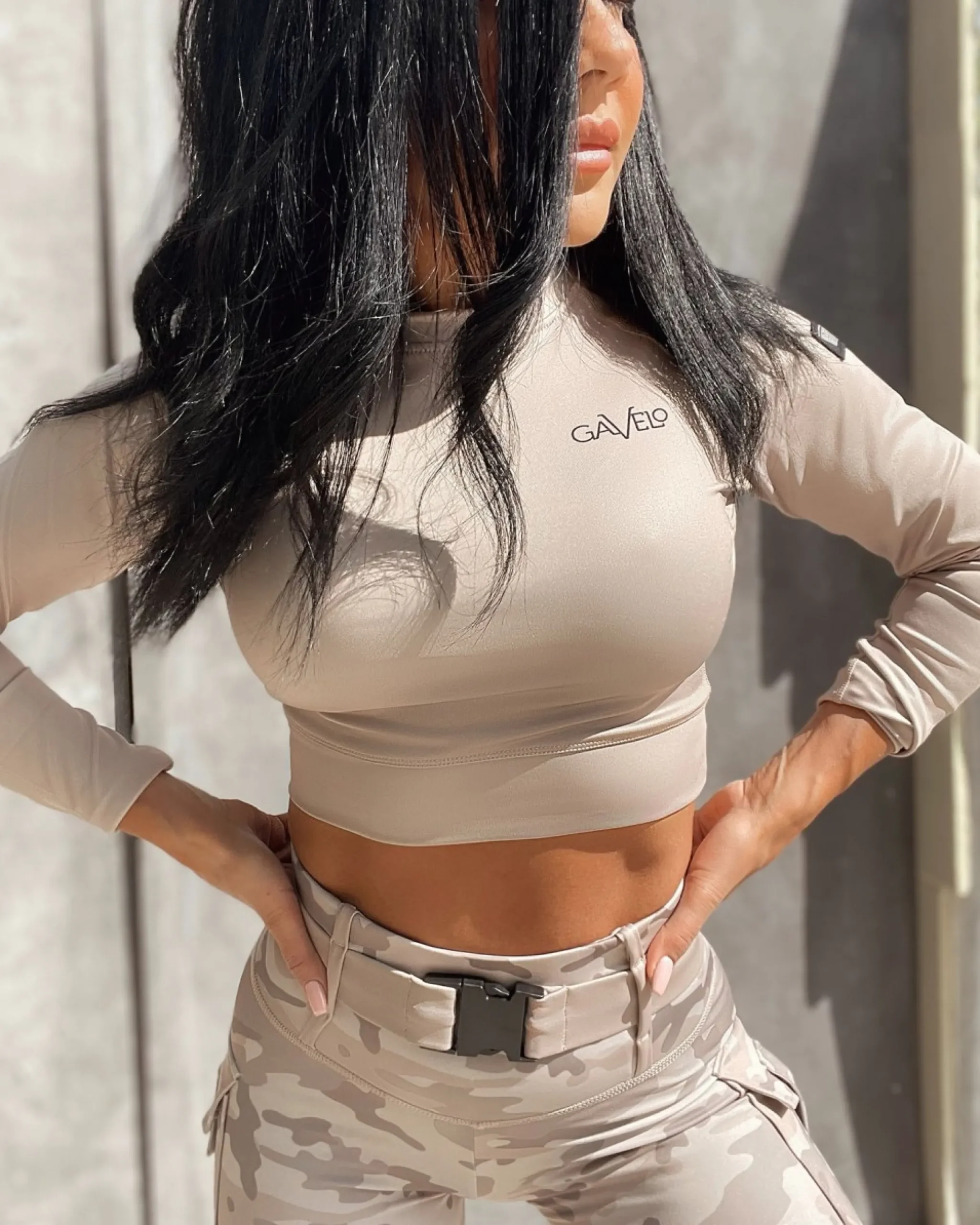 Dam Gavelo Cropped Long Sleeve Sand Dune