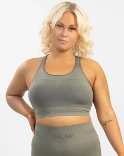 Dam Gavelo Pulse Nude Olive Grey Seamless Top
