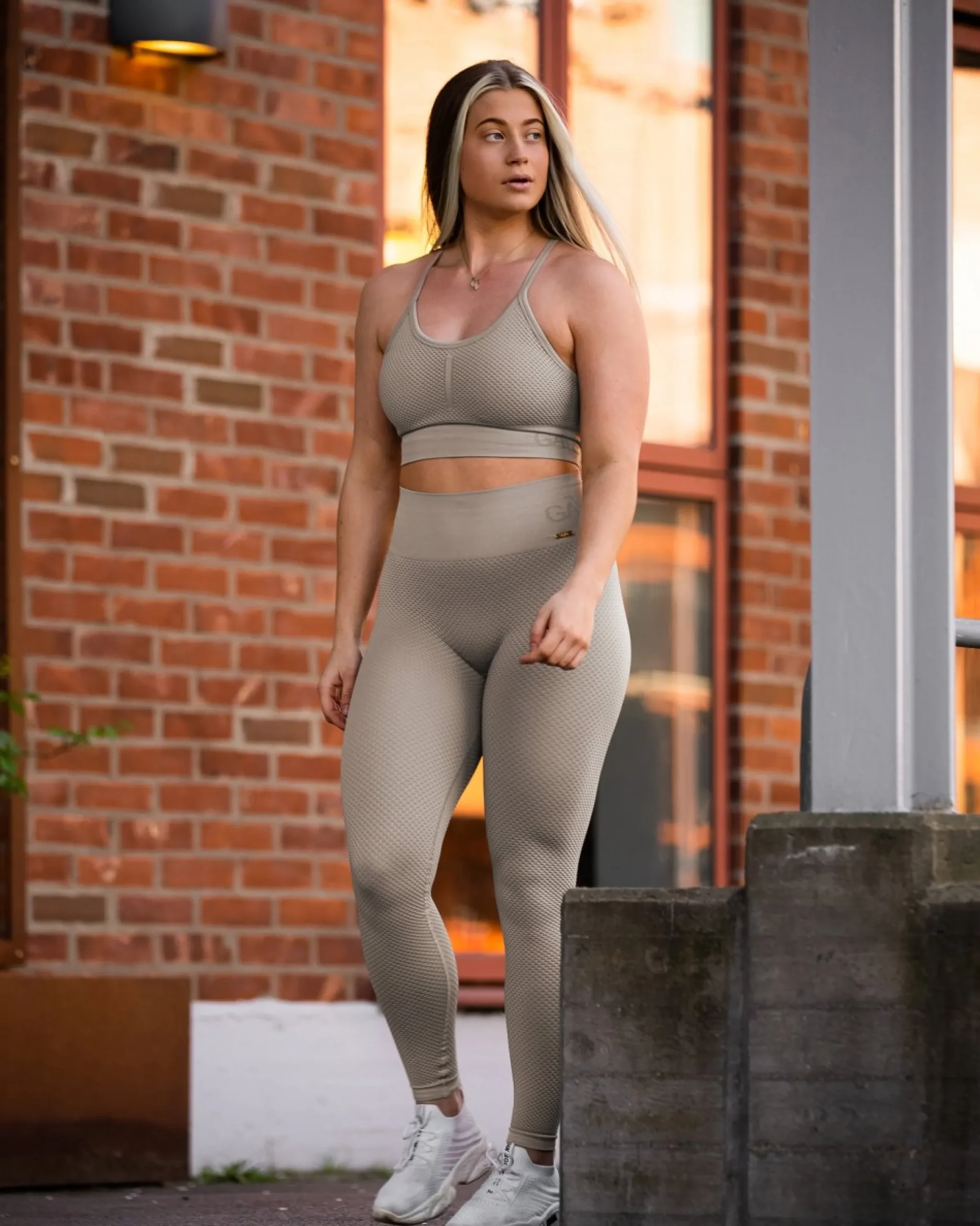 Dam Gavelo Seamless Honeycomb Beige Sport-Bh