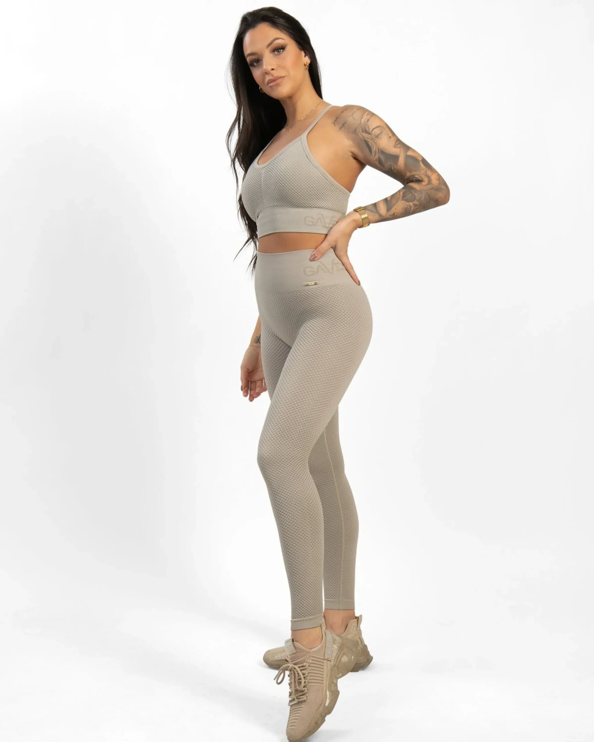 Dam Gavelo Seamless Honeycomb Beige Tights