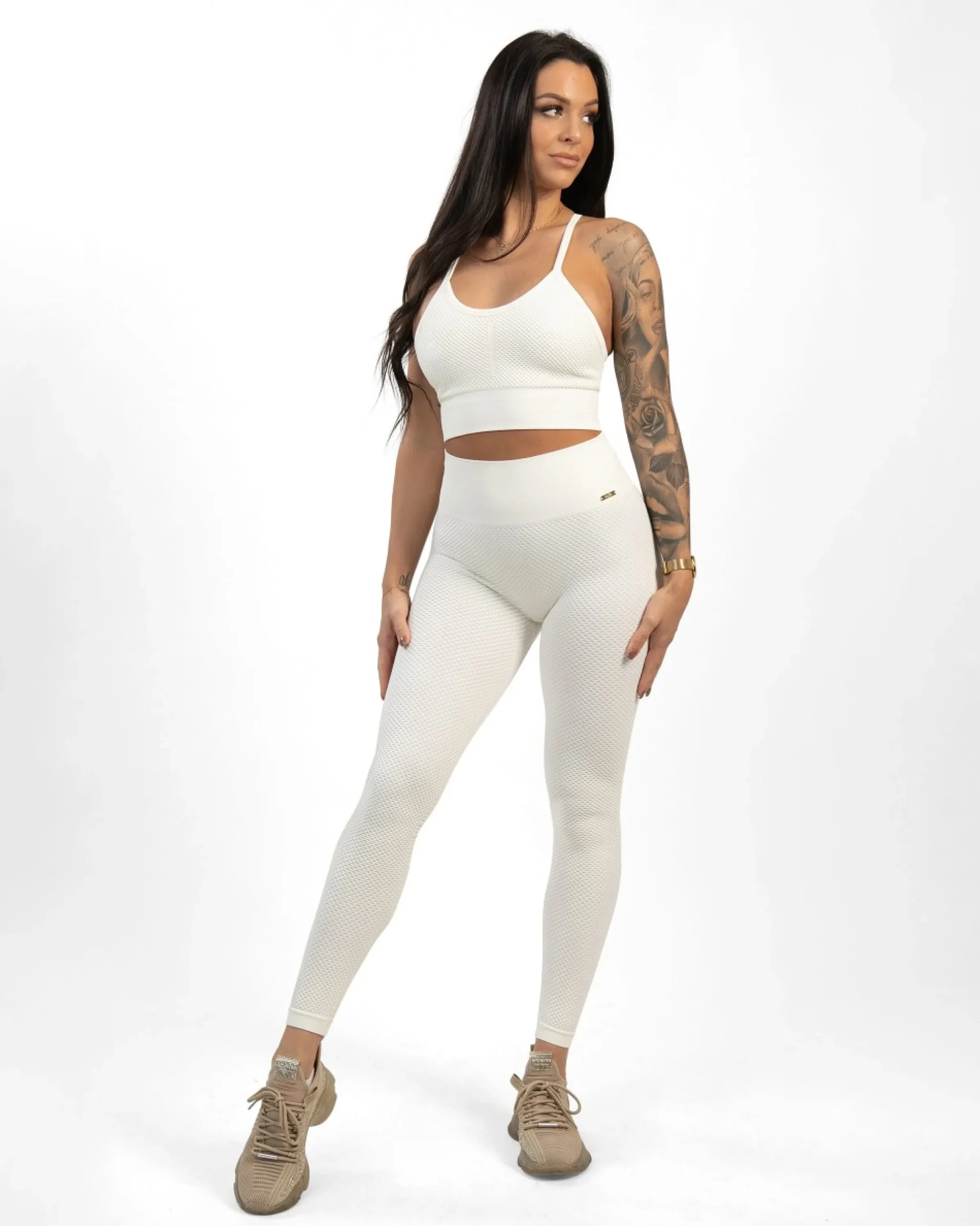 Dam Gavelo Seamless Honeycomb California White Tights