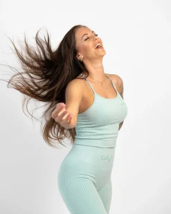 Dam Gavelo Seamless Ribbed Pistage Melange Linne