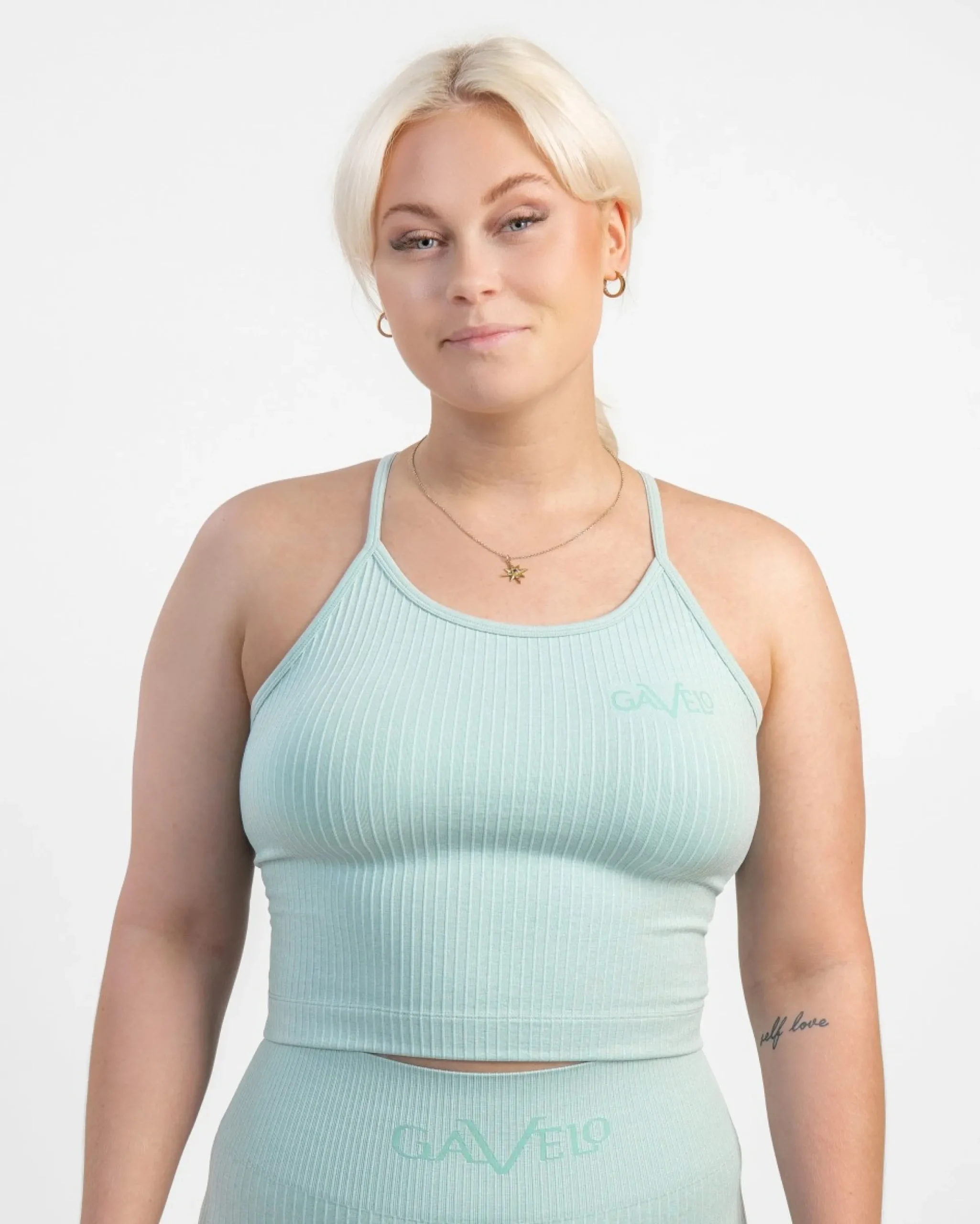 Dam Gavelo Seamless Ribbed Pistage Melange Linne