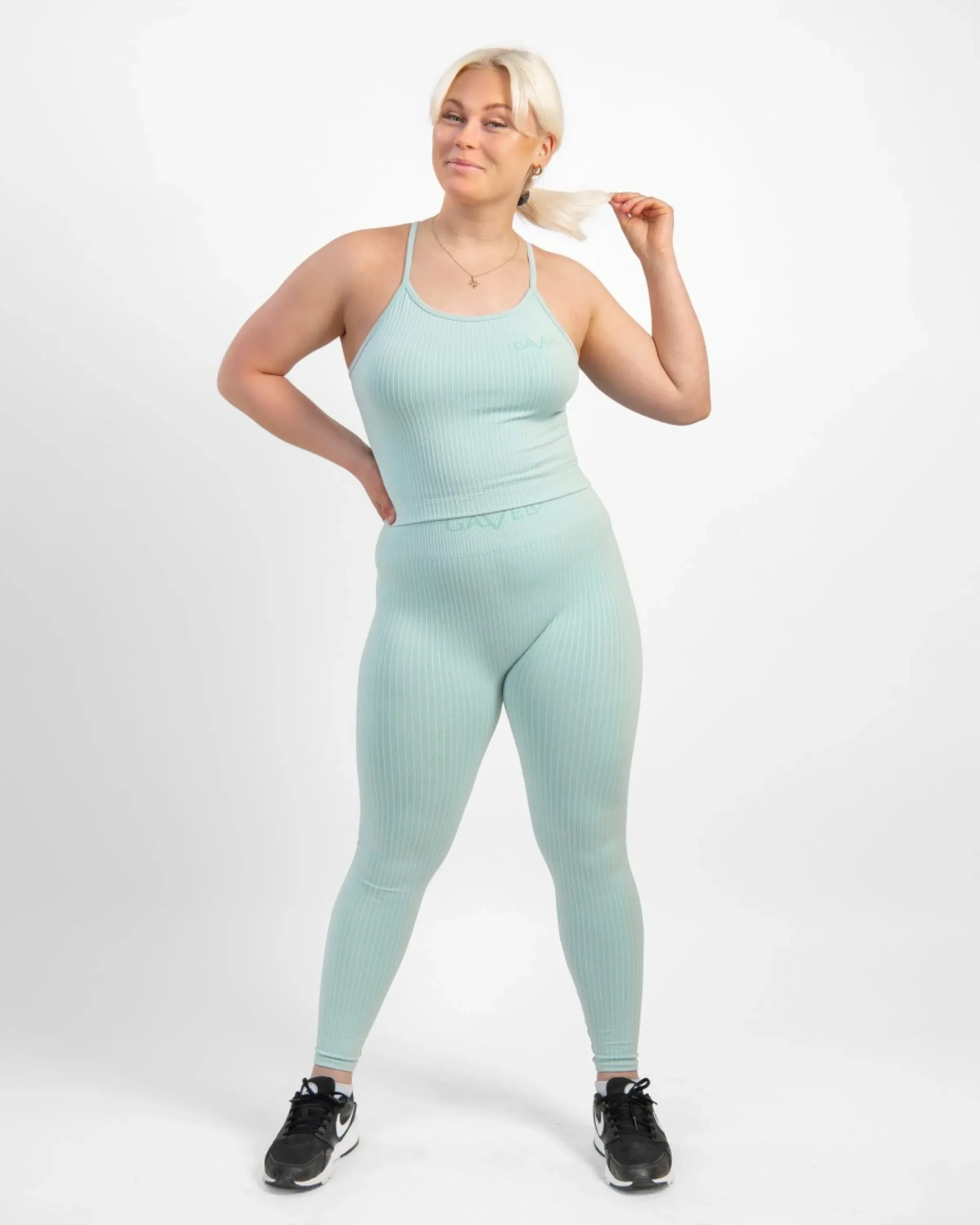 Dam Gavelo Seamless Ribbed Pistage Melange Tights