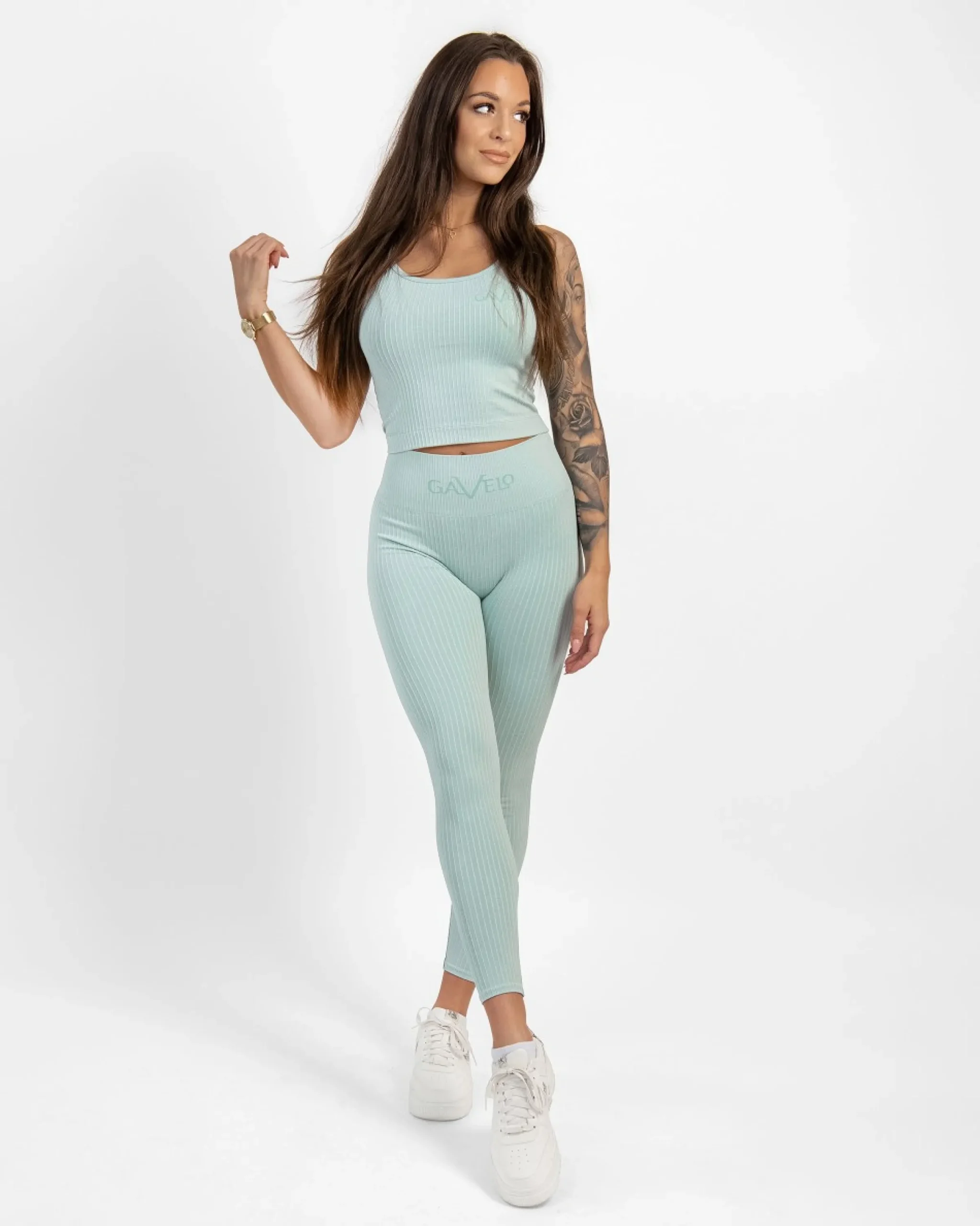 Dam Gavelo Seamless Ribbed Pistage Melange Tights