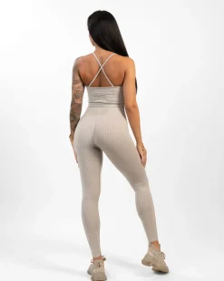 Dam Gavelo Seamless Ribbed Sand Melange Tights