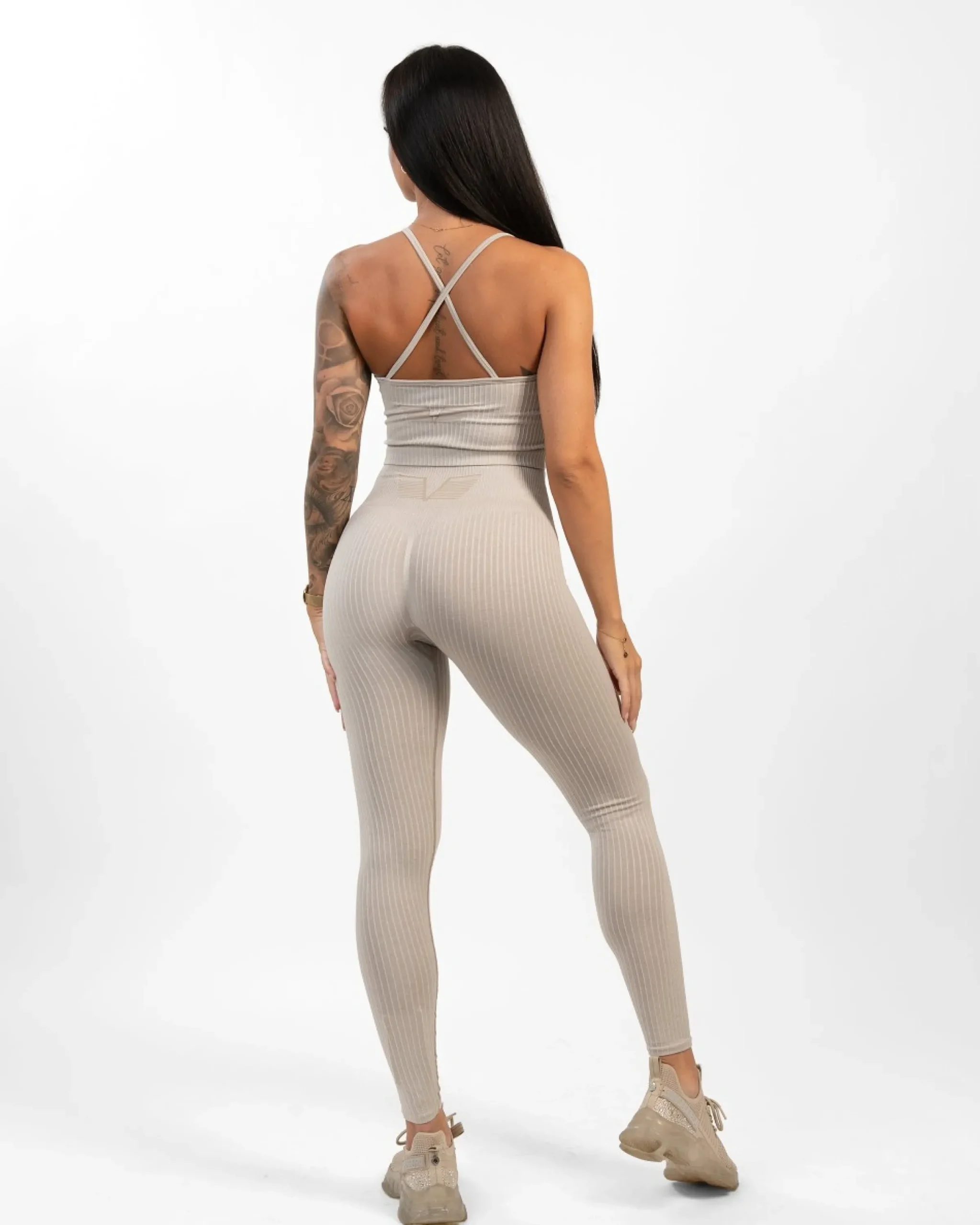Dam Gavelo Seamless Ribbed Sand Melange Tights