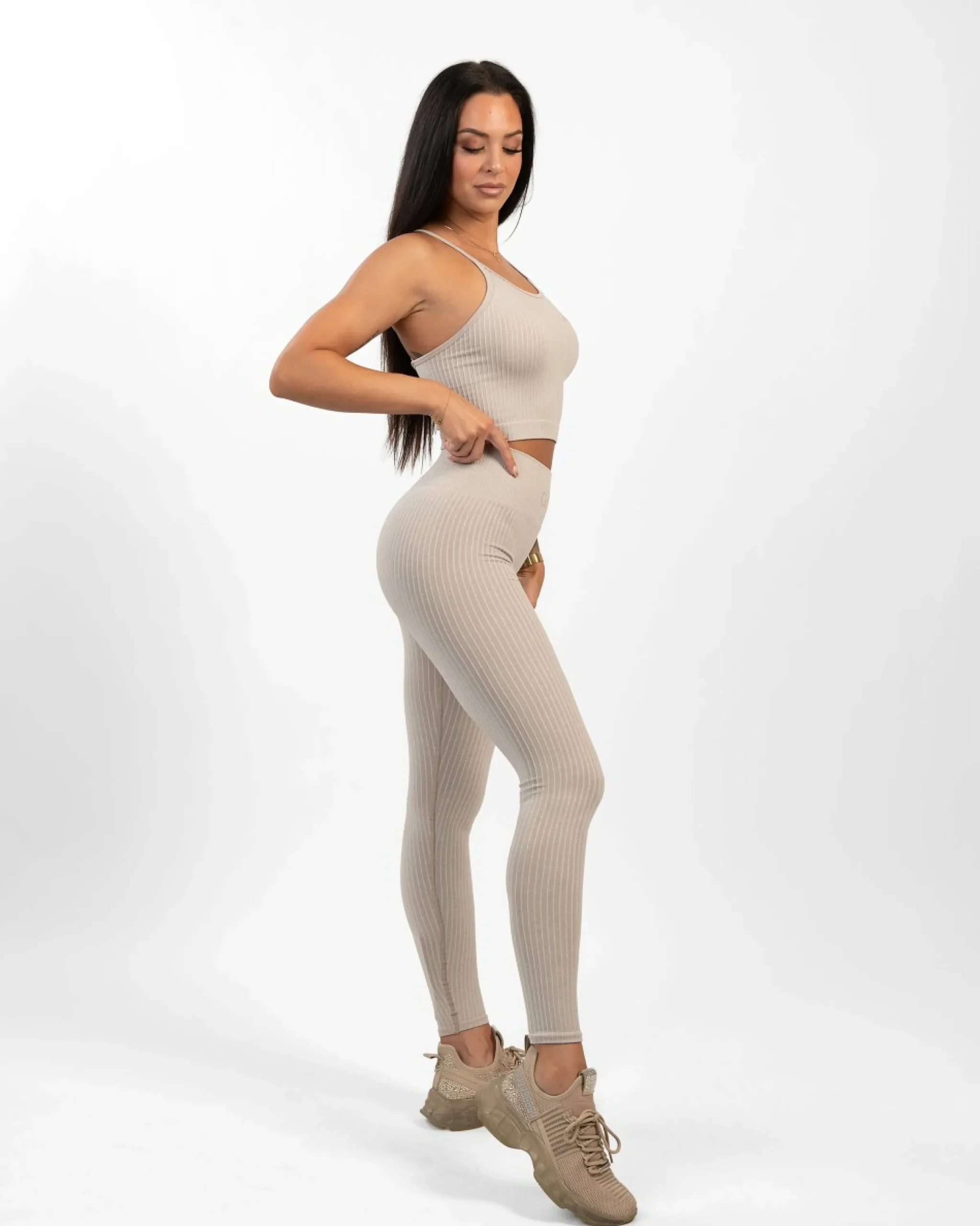 Dam Gavelo Seamless Ribbed Sand Melange Tights