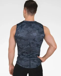 Herr Gavelo Sniper Blue Sleeveless Tee