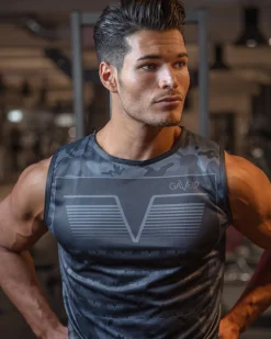 Herr Gavelo Sniper Blue Sleeveless Tee