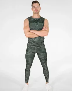 Herr Gavelo Sniper Camo Green Kompressionstights