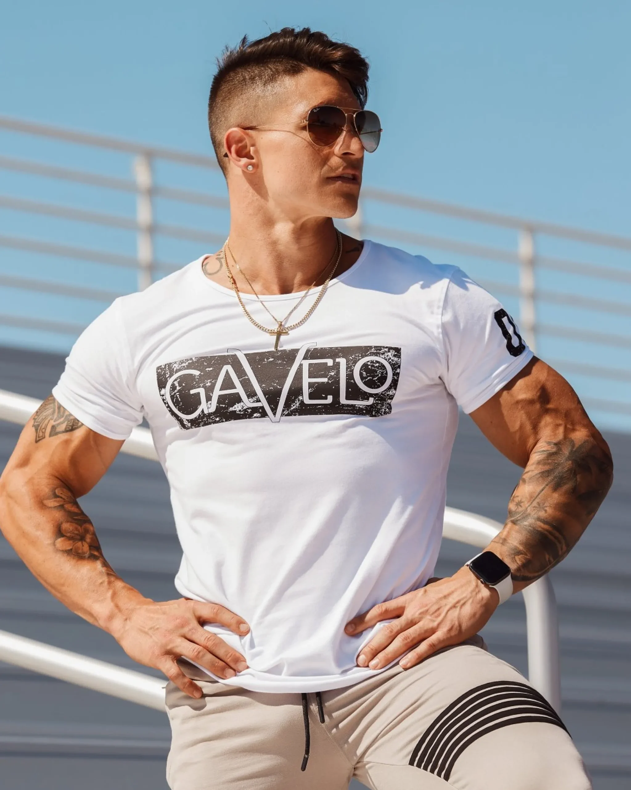 Herr Gavelo Sports Tee White