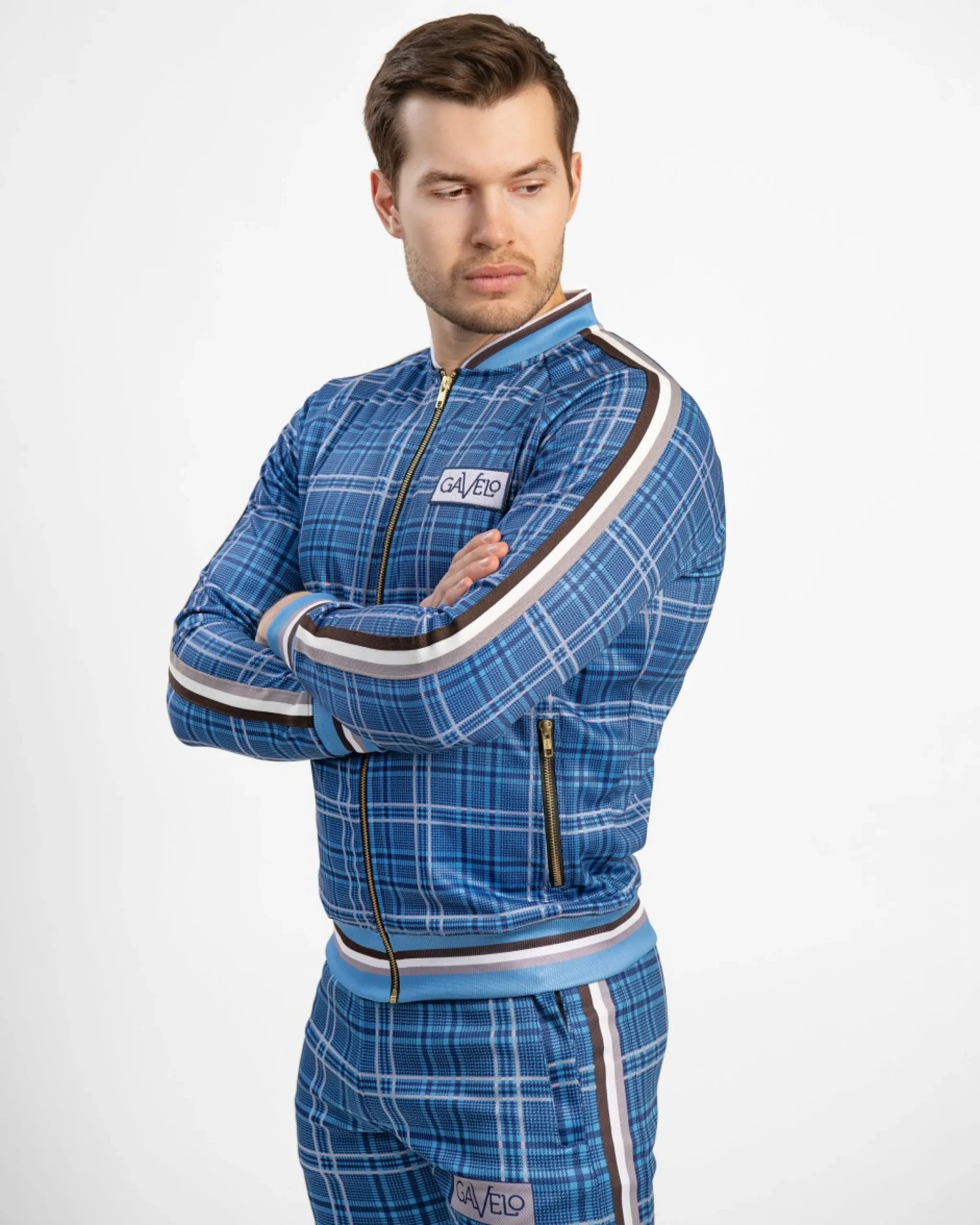 Herr Gavelo Track Jacket Brixton Blue