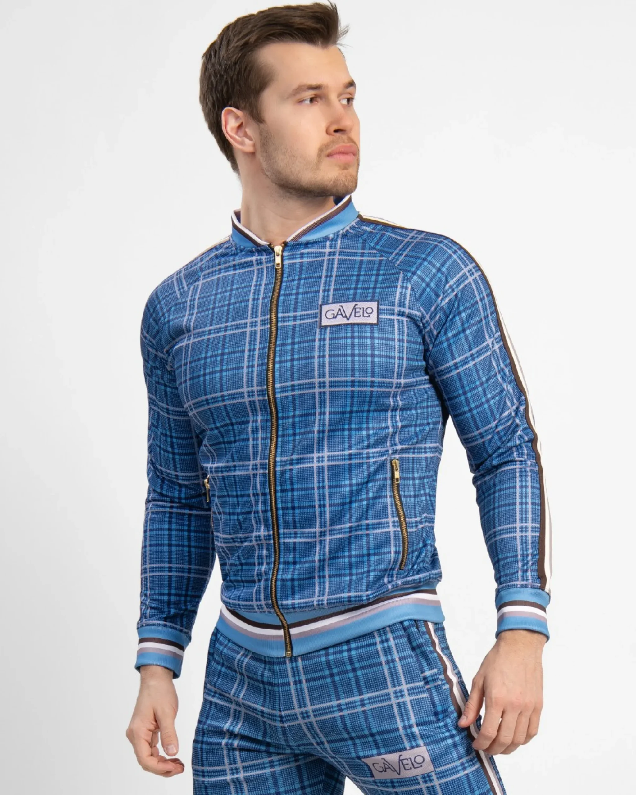 Herr Gavelo Track Jacket Brixton Blue